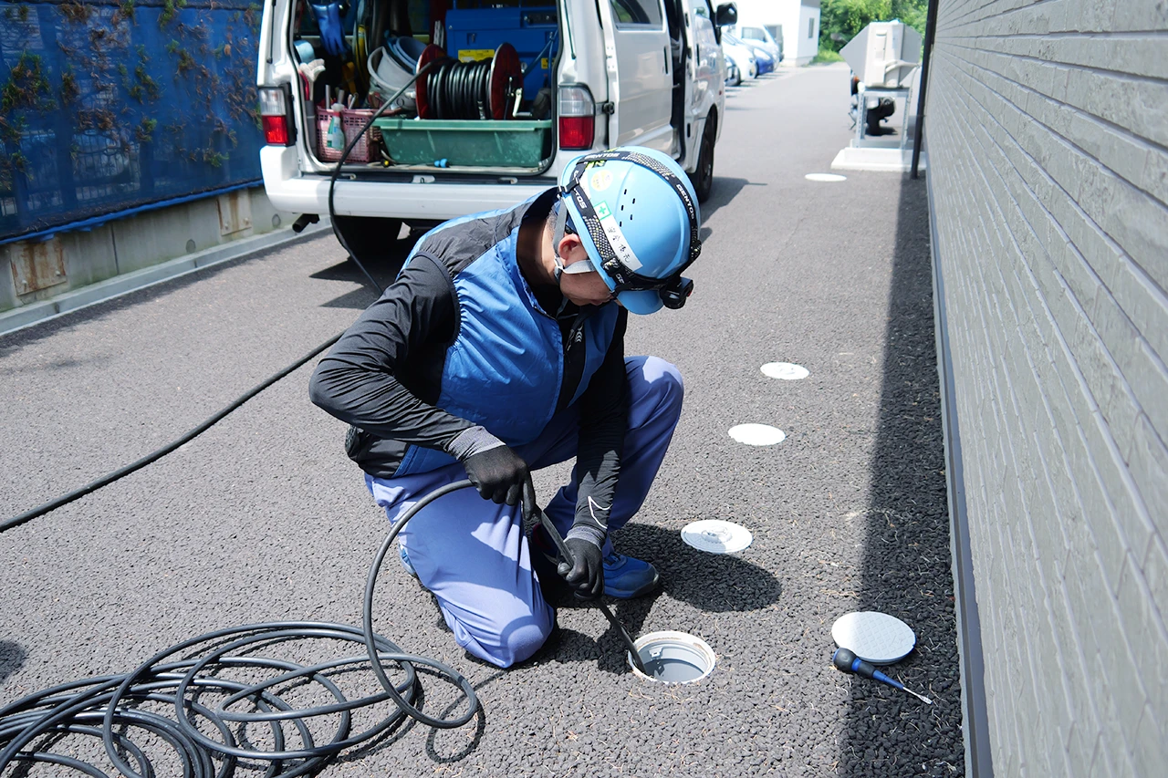 排水設備詰まり直し・清掃・消毒